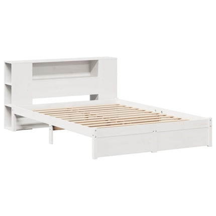 Letto Libreria senza Materasso Bianco 150x200 cm Legno di Pino