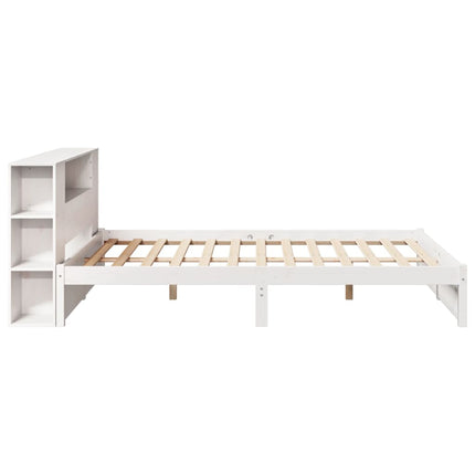 Letto Libreria senza Materasso Bianco 150x200 cm Legno di Pino