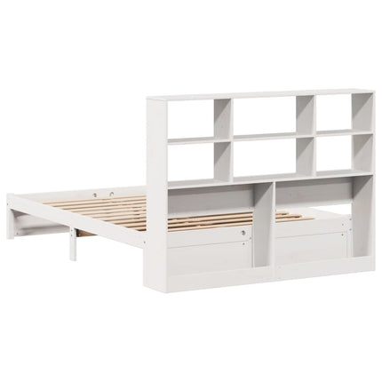 Letto Libreria senza Materasso Bianco 160x200 cm Legno di Pino