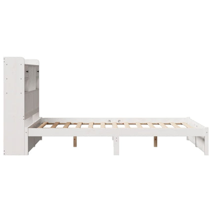 Letto Libreria senza Materasso Bianco 135x190 cm Legno di Pino