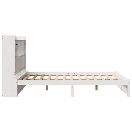Letto Libreria senza Materasso Bianco 140x190 cm Legno di Pino