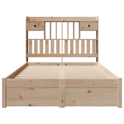 Letto Libreria senza Materasso 120x200cm Legno Massello di Pino