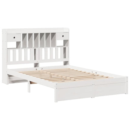 Letto Libreria senza Materasso Bianco 160x200 cm Legno di Pino