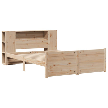 Letto Libreria senza Materasso 140x200 cm in Legno di Pino