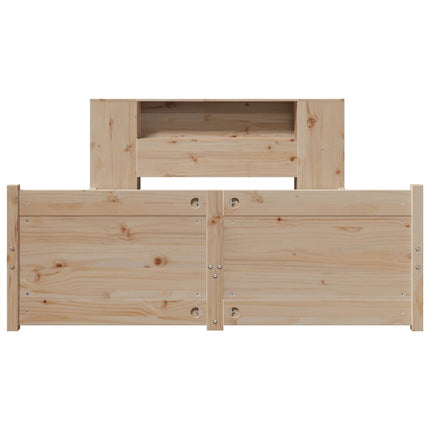 Letto Libreria senza Materasso 140x200 cm in Legno di Pino