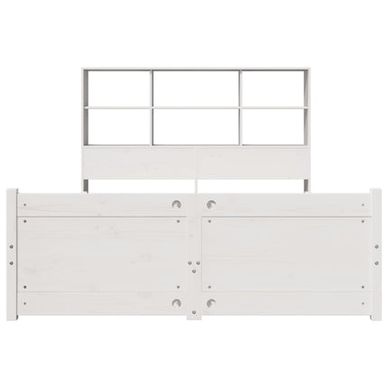 Letto Libreria senza Materasso Bianco 160x200 cm Legno di Pino