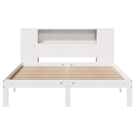 Letto Libreria senza Materasso Bianco 150x200 cm Legno di Pino