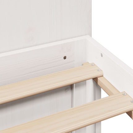 Letto Libreria senza Materasso Bianco 160x200 cm Legno di Pino