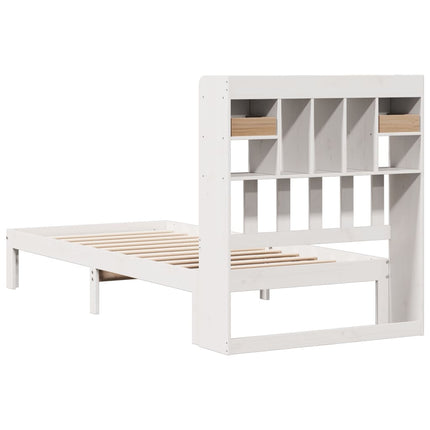 Letto con Libreria senza Materasso 75x190 cm in Legno Pino