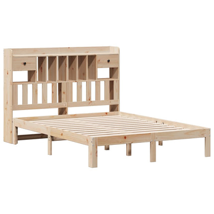 Letto Libreria senza Materasso 135x190 cm in Legno di Pino