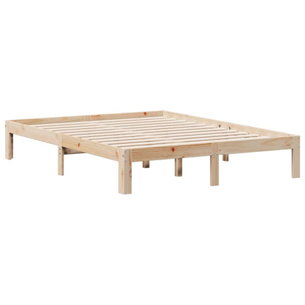 Letto Libreria senza Materasso 135x190 cm in Legno di Pino