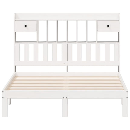 Letto Libreria senza Materasso Bianco 160x200 cm Legno di Pino