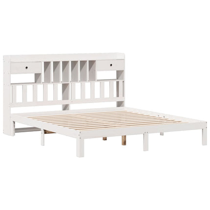 Giroletto con Libreria senza Materasso 180x200 cm in Legno Pino