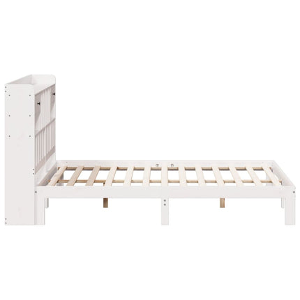 Letto Libreria senza Materasso Bianco 200x200 cm Legno di Pino