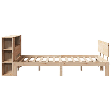 Letto Libreria senza Materasso 140x200 cm in Legno di Pino