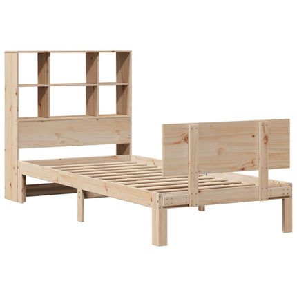 Giroletto con Libreria senza Materasso 75x190 cm in Legno Pino