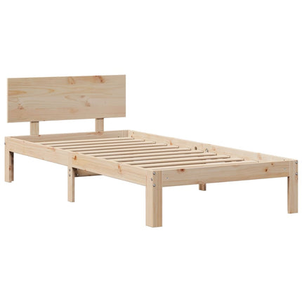 Giroletto con Libreria senza Materasso 75x190 cm in Legno Pino