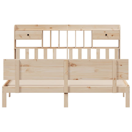 Letto Libreria senza Materasso 200x200 cm in Legno di Pino