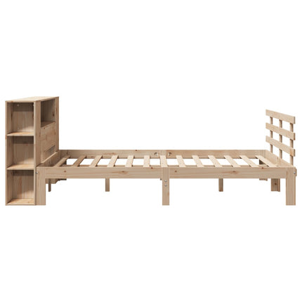 Letto Libreria senza Materasso 140x200 cm in Legno di Pino