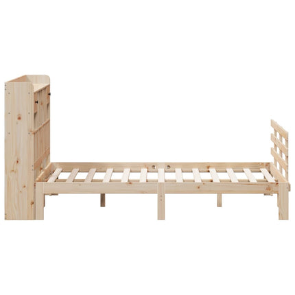 Letto Libreria senza Materasso 140x190 cm in Legno di Pino