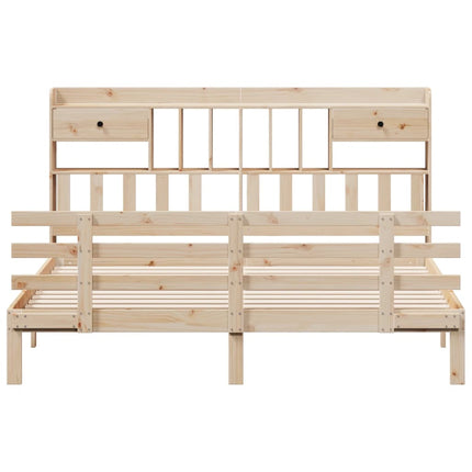 Letto Libreria senza Materasso 180x200 cm in Legno di Pino
