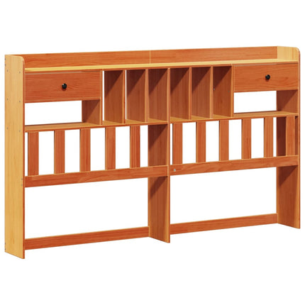 Letto Libreria senza Materasso Marrone Cera 180x200 cm in Pino