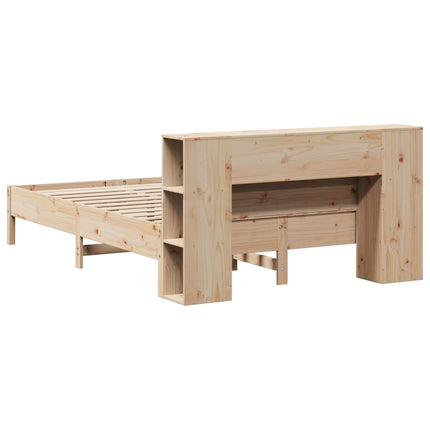 Letto Libreria senza Materasso 140x200 cm in Legno di Pino