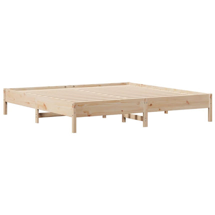 Letto Libreria senza Materasso 180x200 cm in Legno di Pino