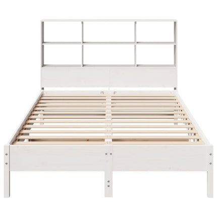 Letto Libreria senza Materasso Bianco 140x200 cm Legno di Pino