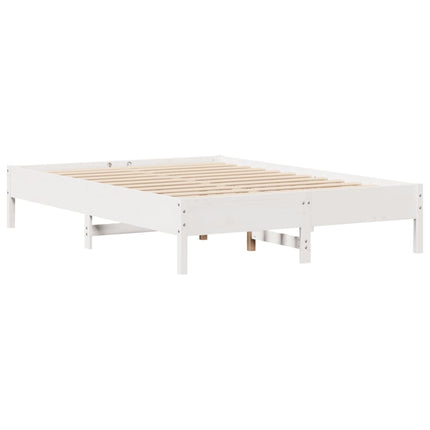 Letto Libreria senza Materasso Bianco 135x190 cm Legno di Pino
