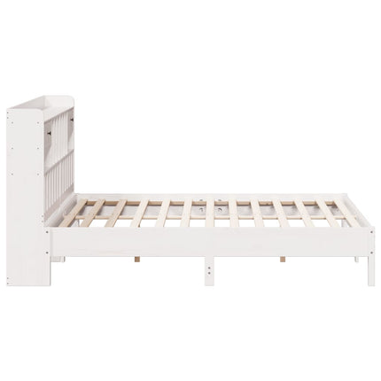 Letto Libreria senza Materasso Bianco 200x200 cm Legno di Pino