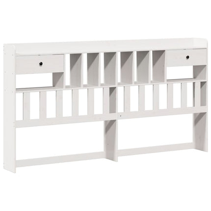 Letto Libreria senza Materasso Bianco 200x200 cm Legno di Pino