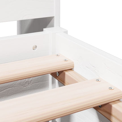 Letto Libreria senza Materasso Bianco 200x200 cm Legno di Pino