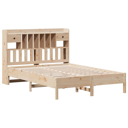 Letto Libreria senza Materasso 160x200 cm in Legno di Pino