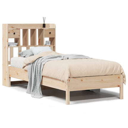 Letto Libreria senza Materasso 100x200 cm in Legno di Pino