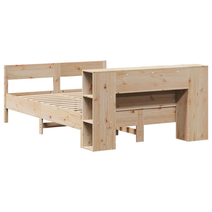 Letto Libreria senza Materasso 150x200 cm in Legno di Pino