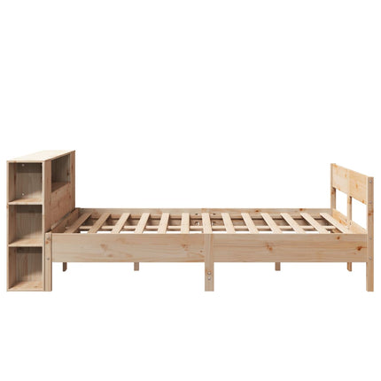 Letto Libreria senza Materasso 140x200 cm in Legno di Pino