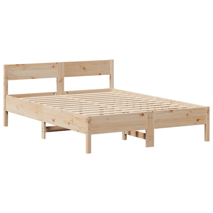 Letto Libreria senza Materasso 140x190 cm in Legno di Pino