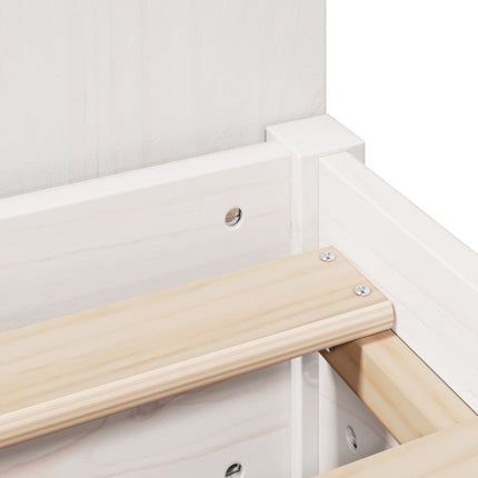 Letto Libreria senza Materasso Bianco 135x190 cm Legno di Pino