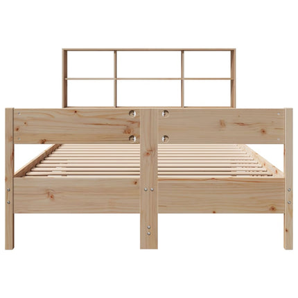 Letto Libreria senza Materasso 140x200 cm in Legno di Pino