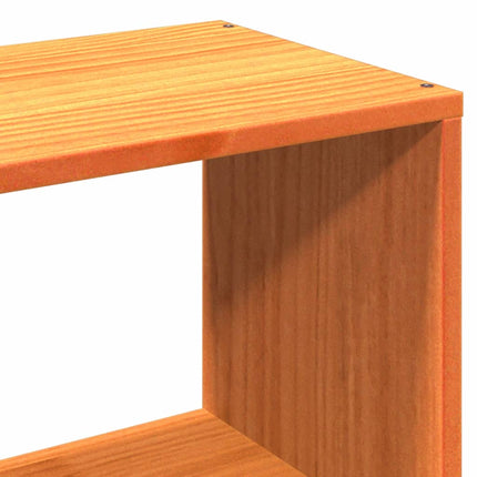 Letto Libreria senza Materasso Marrone Cera 140x200 cm in Pino