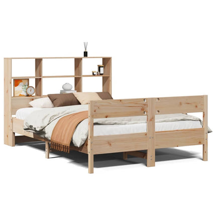 Letto Libreria senza Materasso 135x190 cm in Legno di Pino