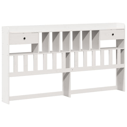 Letto Libreria senza Materasso Bianco 200x200 cm Legno di Pino