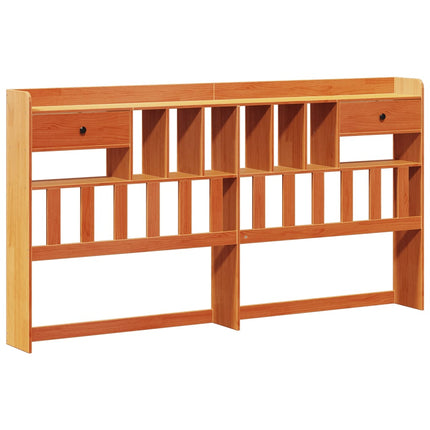 Letto Libreria senza Materasso Marrone Cera 180x200 cm in Pino