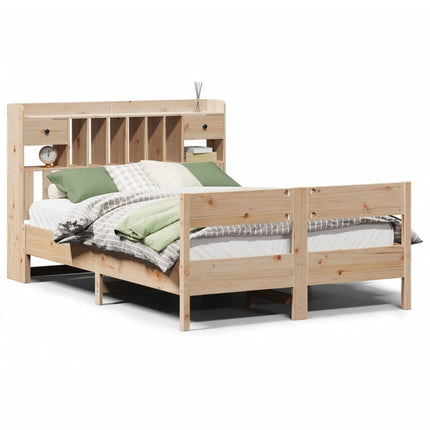 Letto Libreria senza Materasso 160x200 cm in Legno di Pino