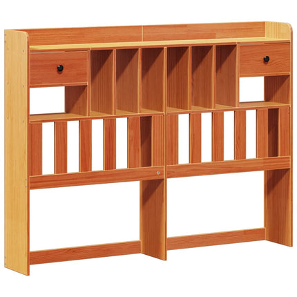Letto Libreria senza Materasso Marrone Cera 120x200 cm in Pino
