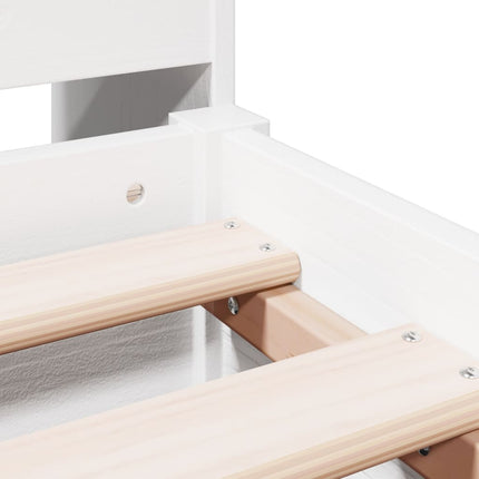 Letto Libreria senza Materasso Bianco 120x190 cm Legno di Pino