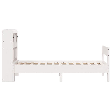 Letto con Libreria senza Materasso 75x190 cm in Legno Pino
