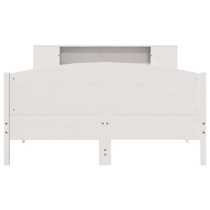 Letto Libreria senza Materasso Bianco 150x200 cm Legno di Pino