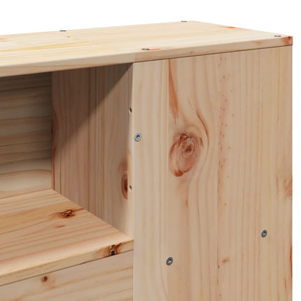 Letto Libreria senza Materasso 140x200 cm in Legno di Pino
